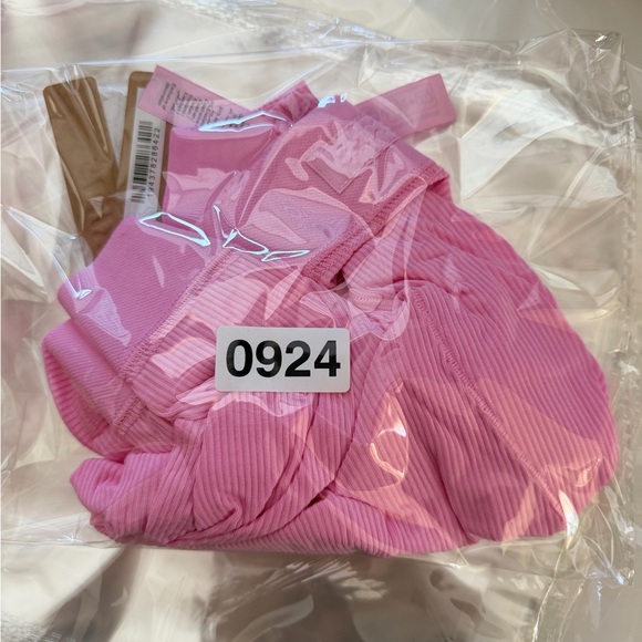 SKIMS Bubblegum Pink Cotton Ribbed Boxer Shorts Size Medium - Picture 6 of 7